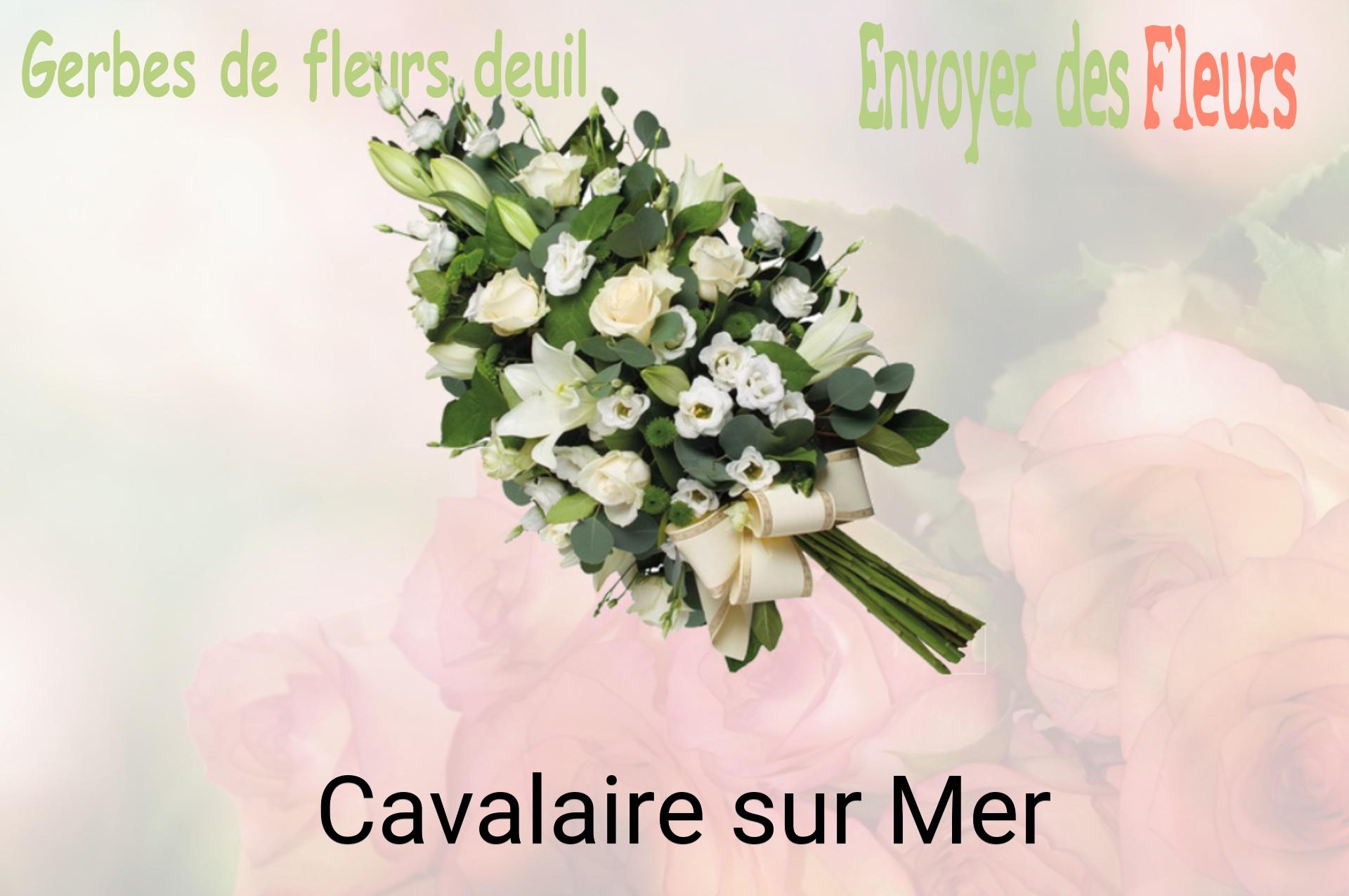 Gerbe de fleurs de deuil livrée à Cavalaire-sur-Mer